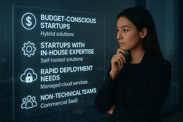 hat will depend on your specific needs and operational context. I put together a few personas for you to consider:  Budget-Conscious Startups: Hybrid solutions would offer a good balance between cost and control, making them suitable for startups with limited budgets.  Startups with In-House Expertise: Fully self-hosted solutions provide maximum control and customization but require technical expertise.  Rapid Deployment Needs: Managed cloud services offer quick setup with enterprise-grade security, which is suitable for startups needing immediate solutions.  Non-Technical Teams: Commercial SaaS solutions provide user-friendly interfaces and support, which are ideal for teams without technical backgrounds.  Selecting the right solution depends on your startup's specific needs, budget, and technical capabilities. It's crucial to weigh the benefits and costs of each option to ensure secure, efficient, and effective access to multi-modal LLMs for your finance and accounting teams.  Profitable Growth by JP Durrios